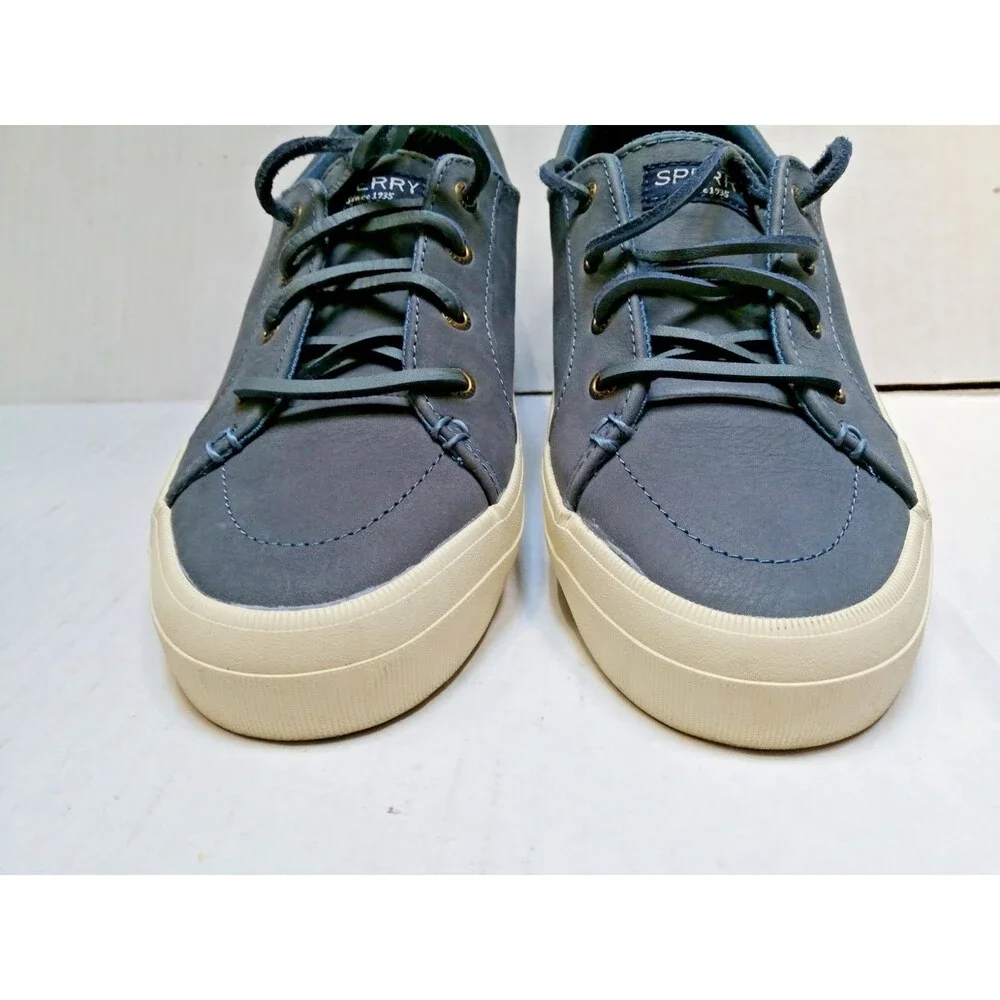 Sperry Womens Flat Shoes Lace Up Sneakers Cushioned Grey Sz 8.5 Comfy